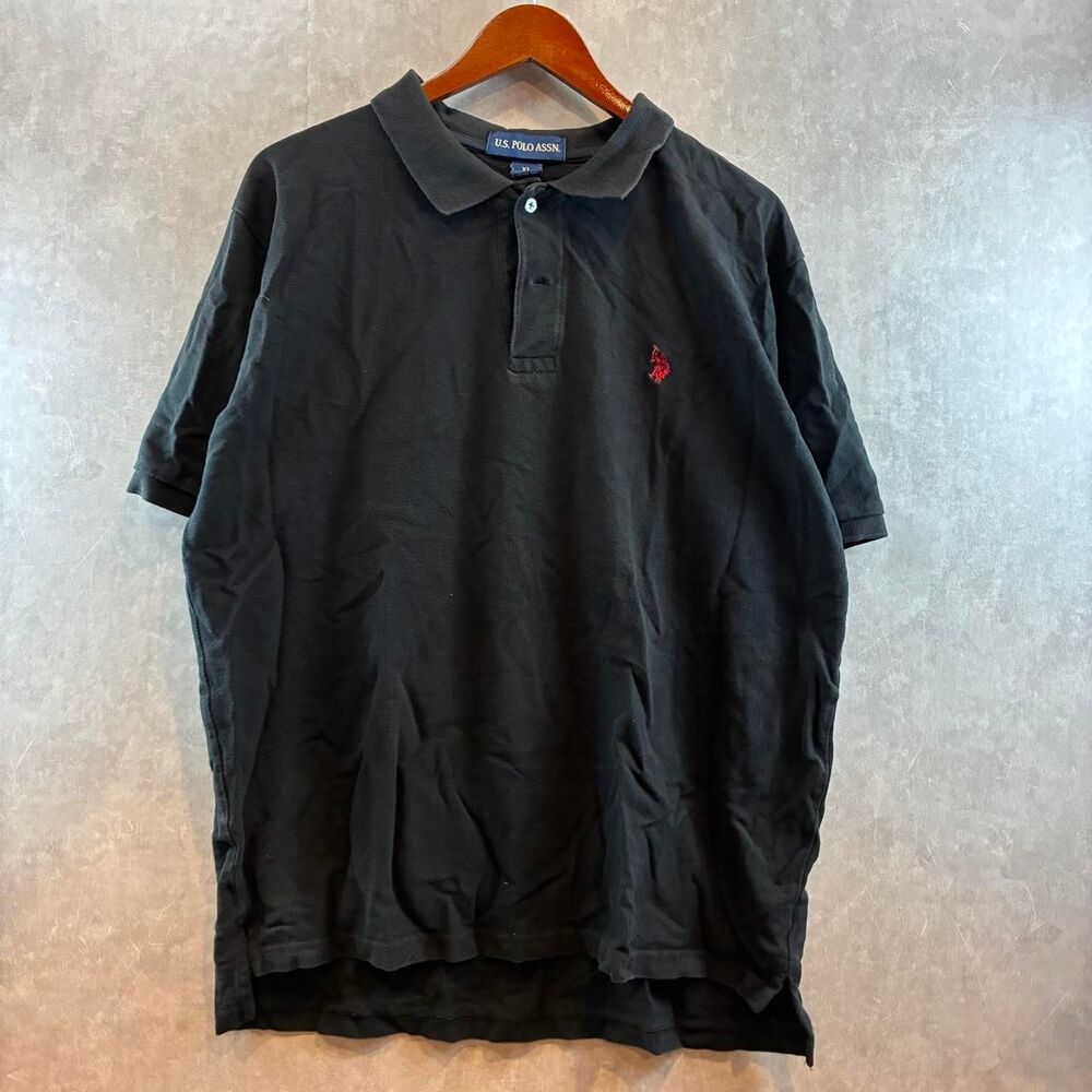 Us-polo-assn Men's Black and Grey Polo-shirts